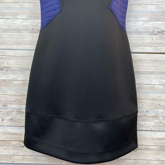 SANDRO Paris Reputation Color-block Scuba Quilted Panel Short Mini Sheath Dress - Picture 4 of 9